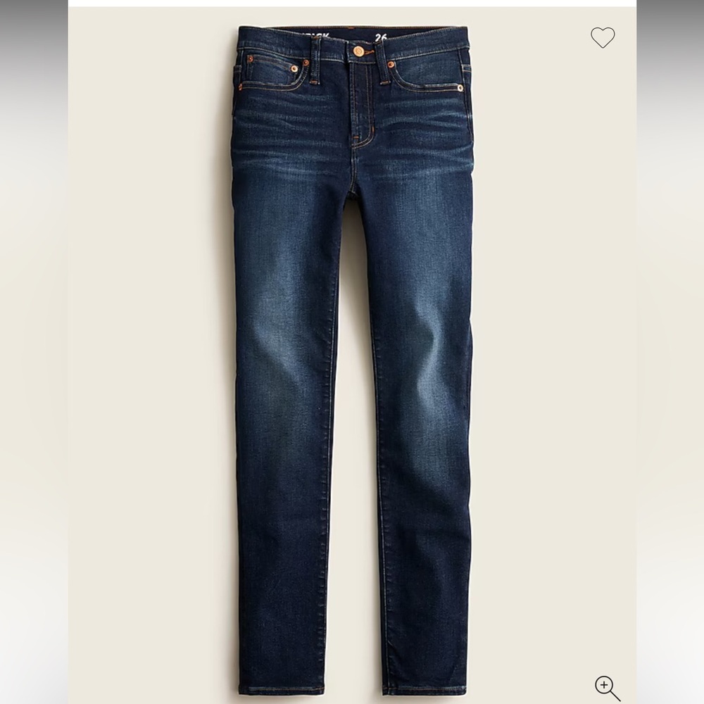 J Crew 9” High Rise Toothpick Jeans - Blue Harbor Wash